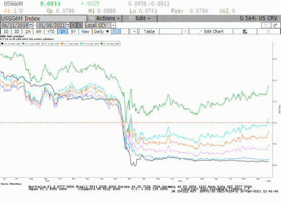 ABD kısa ve uzun vade faiz oranları 