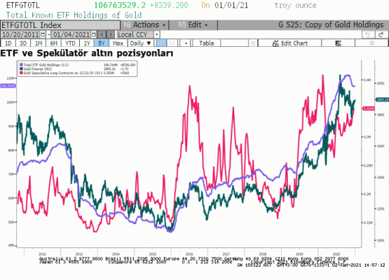 Altın ETF ve fon değişimi 