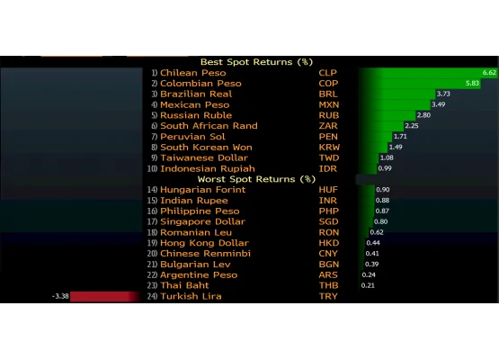 EM Para Birimleri TL Hariç Aralık Ayında Dolara Karşı Değer Kazandı